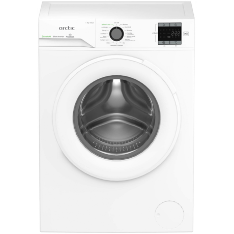 Masina de spalat rufe Arctic APLM1WFSU17410W, 7 Kg, 1400 RPM, Clasa A, Motor Silent Inverter, Recycled Tub, Steam, Child Lock, Add-In, Alb